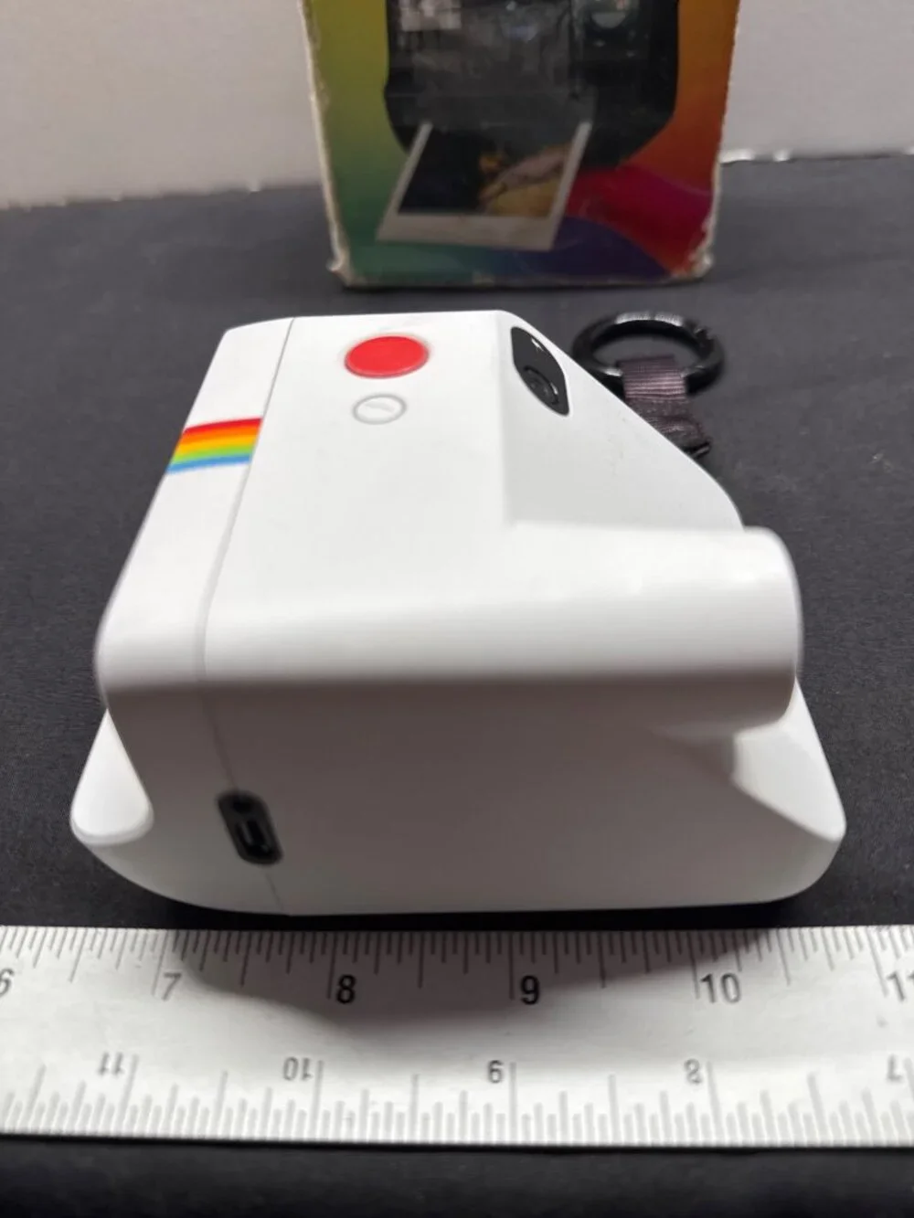 Polaroid Go Instant (Generation 1) Camera With Box - Compact White Rainbow Strip